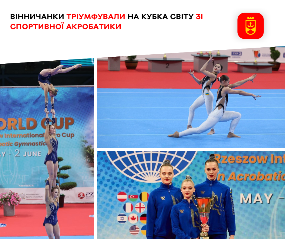 Вінничанки тріумфували на Кубку світу зі спортивної акробатики